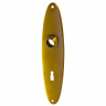 Longue plaque | laiton patiné | ovale, forme ronde pour les ensembles de portes | Ventano